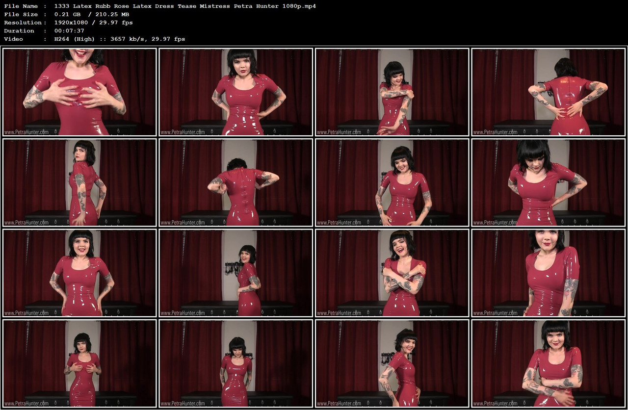 1333 Latex Rubb Rose Latex Dress Tease Mistress Petra Hunter 1080p mp4