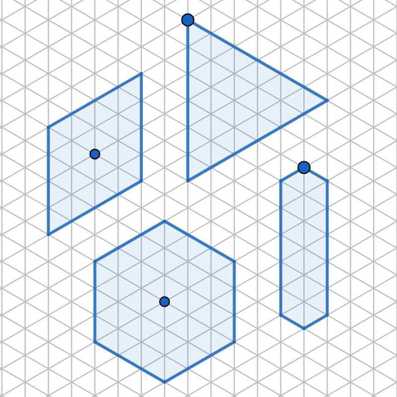 Areas of Effect on an isometric grid