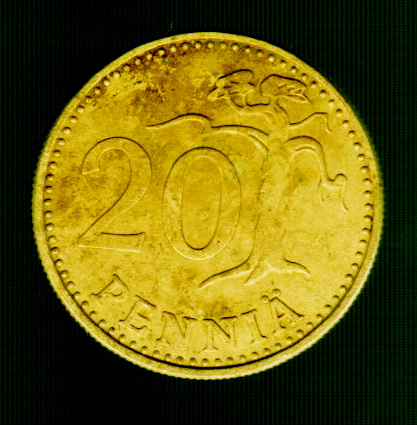 20 penniä 1987 (ensimmäinen piippaamalla (31.7.2