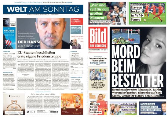 Bild und Welt am Sonntag No 46 vom 13 November 2022 Bild und Welt am Sonntag No 46 vom 13 November 2022