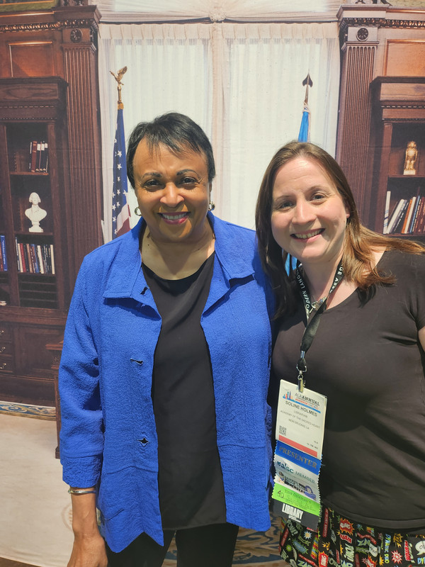 Soline Holmes and Dr. Carla Hayden