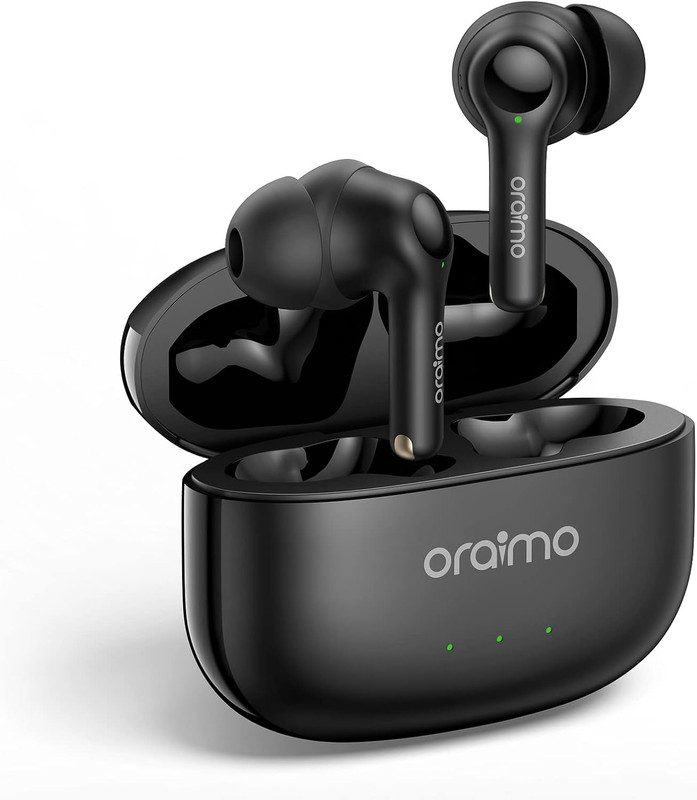 سماعات Oraimo FreePods 3C لاسلكية - إلغاء ضوضاء - بطارية 36 ساعة - مقاومة الماء IPX5 - أسود