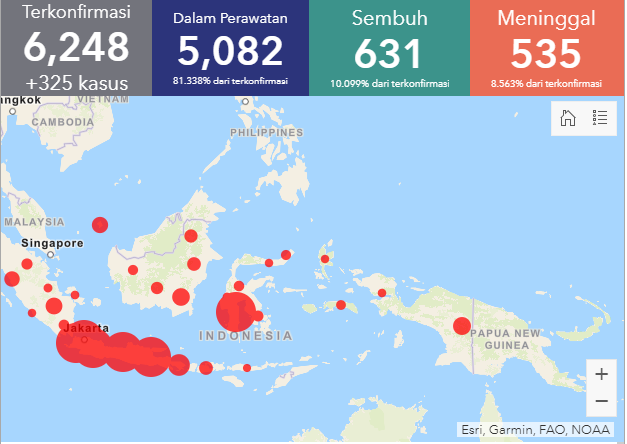 Update covid-19 Sabtu (18/4/2020).