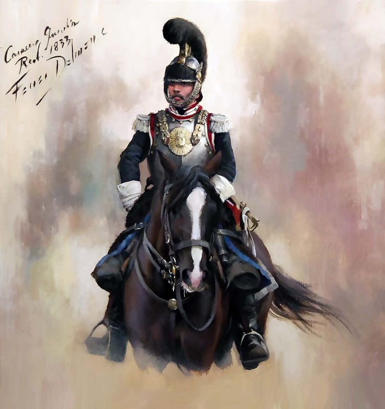 Carlista,coracero de la Guardia REal,1833,Augusto Ferrer Dalmau