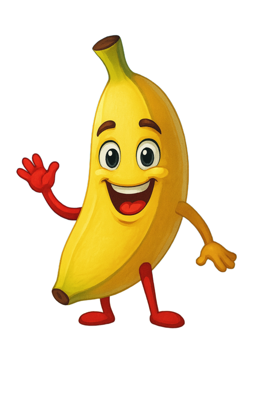 Cheerful apple mascot
