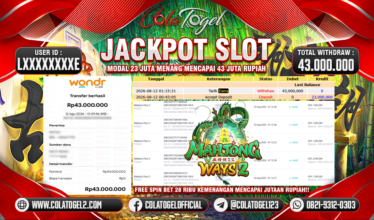 JACKPOT SLOT GACORR!!