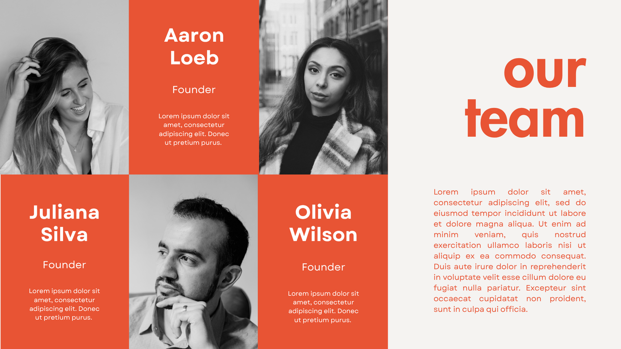 Orange and White Geometric Minimalist Startup Pitch Deck Presentation