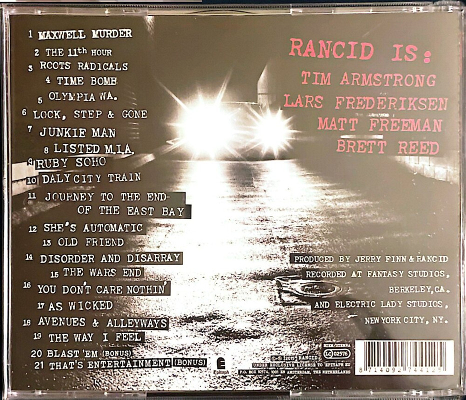 ...And Out Come the Wolves by Rancid - Back