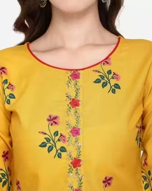 pants kurti kurti pants kurti yellow kurti pant set naira anarkali suit cottan anarkali suit naira kurta set kurti naira cut Color 3 (KS132)