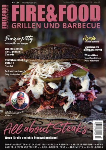 Cover: Fire und Food Grillen und Barbecue Magazin No 01 2024