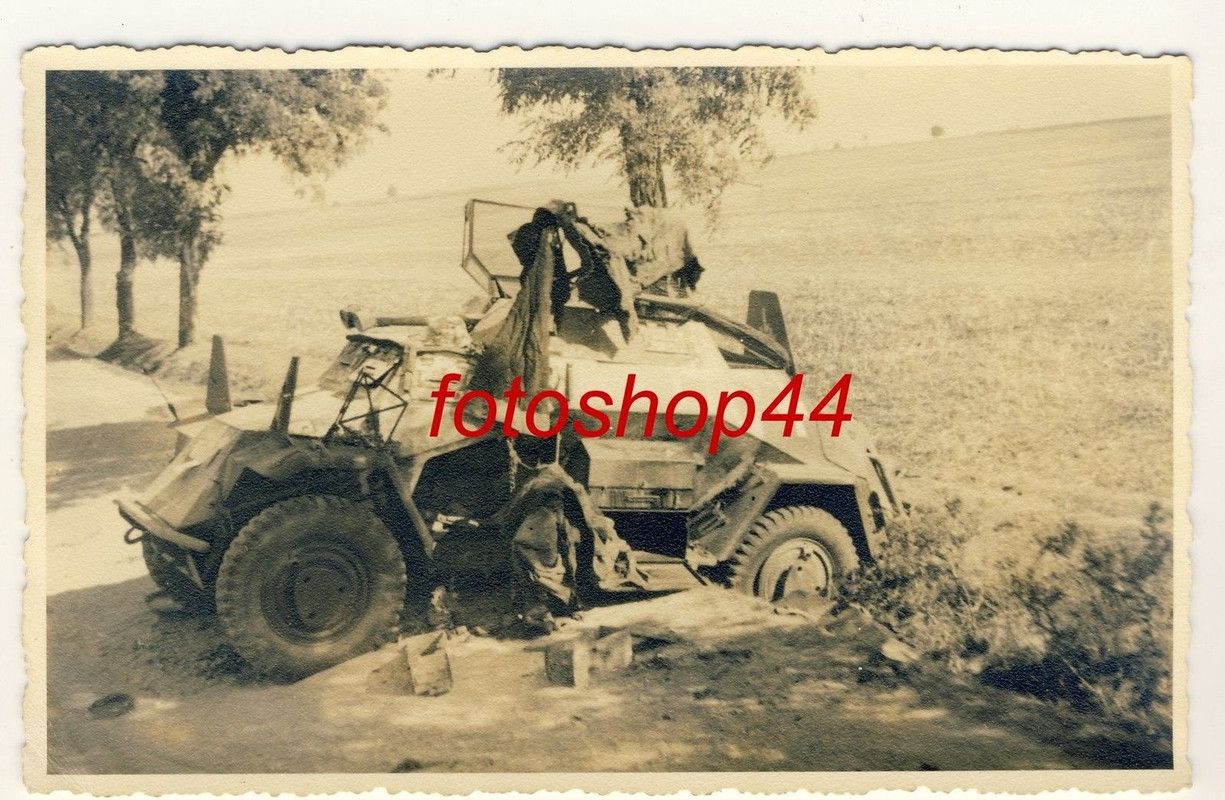 WH Panzer Spähpanzer abgeschossen Frankreich