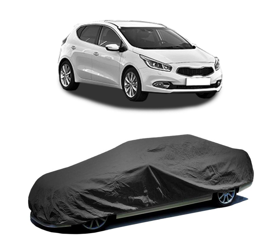Husa tip prelata auto pentru KIA CEE'D (JD) 2012 - 2018,culoare negru, material textil impermeabil, rezistanta la intemperii praf UV, CARPASSION Husa Protectie