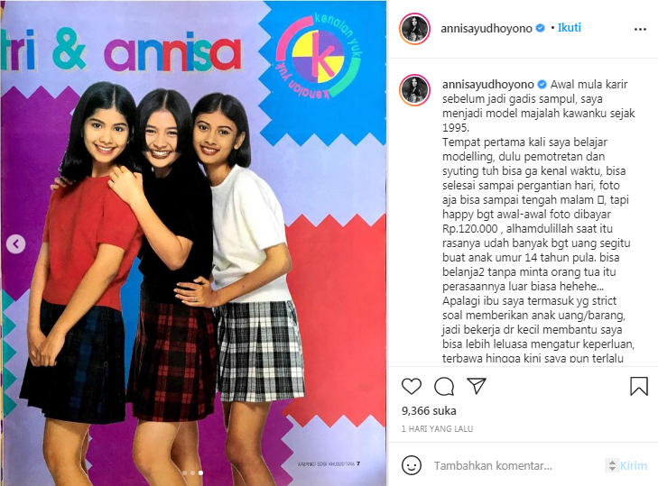 Annisa Pohan mengenang masa awal karier menjadi model majalah
