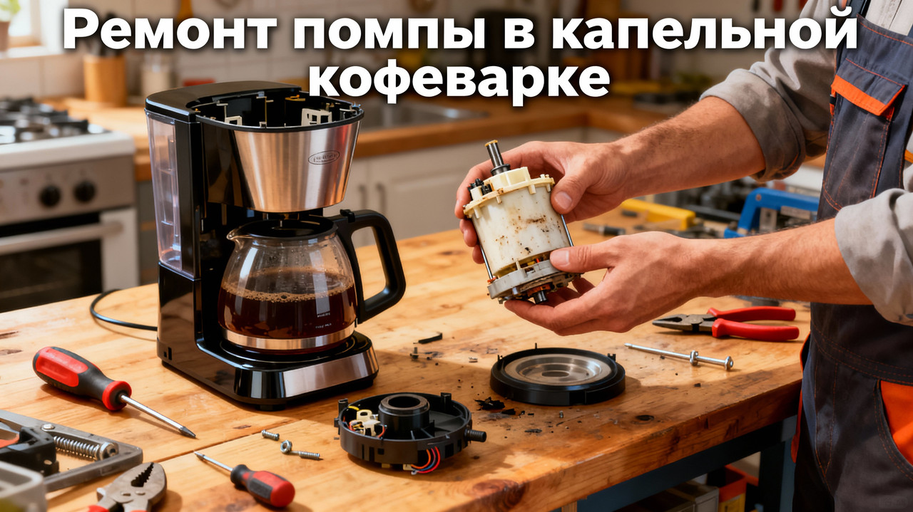 Ремонт помпы в капельной кофеварке