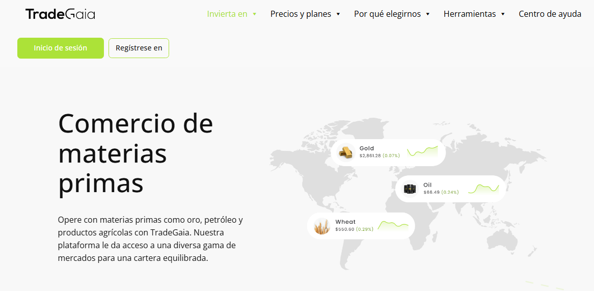 materias primas Tradegaia