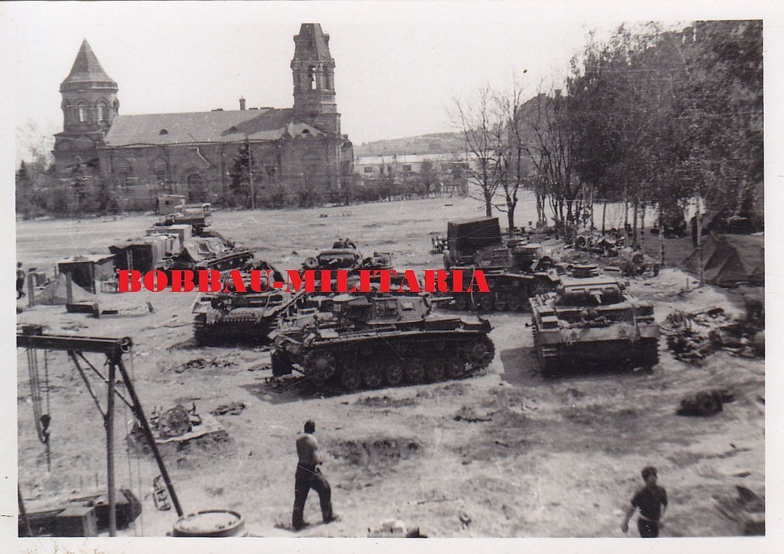 Panzer-Reg.18 Front-Werkstatt Kran für Panzer Motoren Panzerkamp