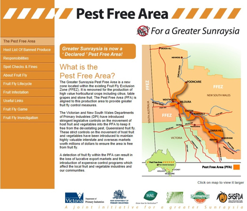 Fruit Fly Exclsuion Zones NSW VIC SA — Postimages