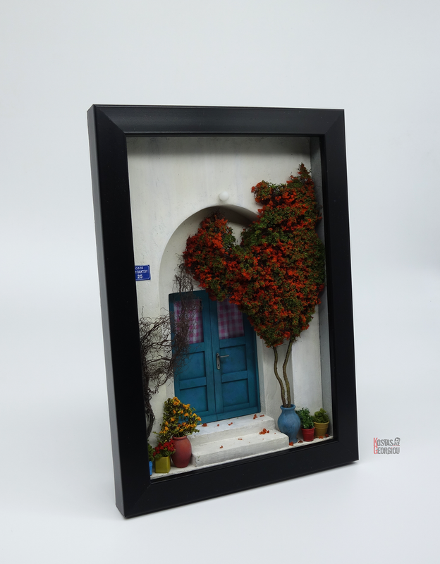Greek island house door 02