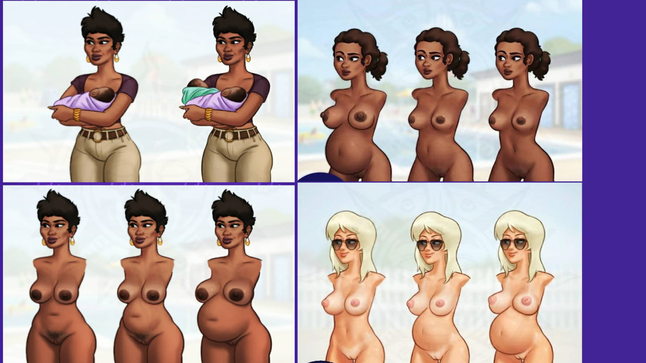 Ronda, her mother (name is rumored to be Jackie), and Cassie The Lifeguard  Pregnancy Sketches : rSummertimeSaga