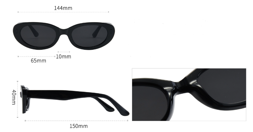 2PCS Green Rock Texture Retro Oval Cat-Eye Sunglasses - Chic Influencer-Style Shades