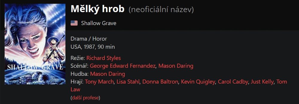 Mělký hrob / Shallow Grave (1987)