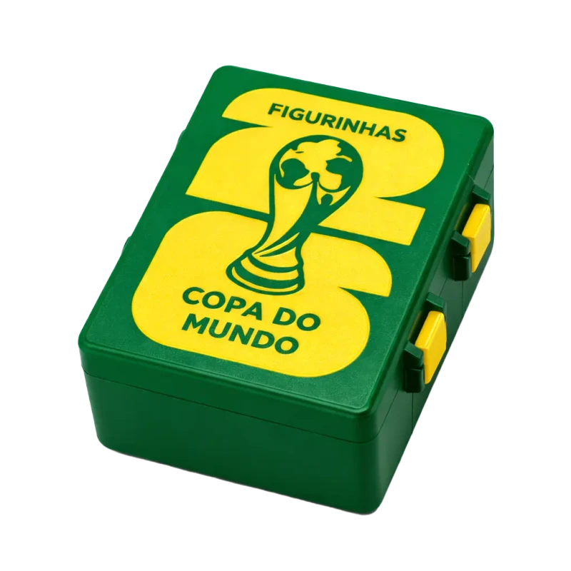 Caixa porta figurinhas verde