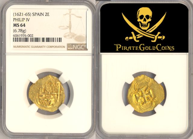 ATOCHA's FINEST KNOWN SANTA MARGARITA 1622 FISHER NGC 64 PIRATE