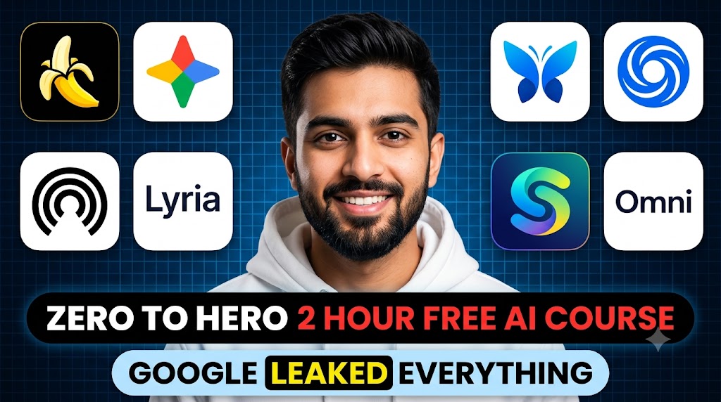 Result of: YouTube Thumbnail Prompt – Zero to Hero: Free 2-Hour AI Course