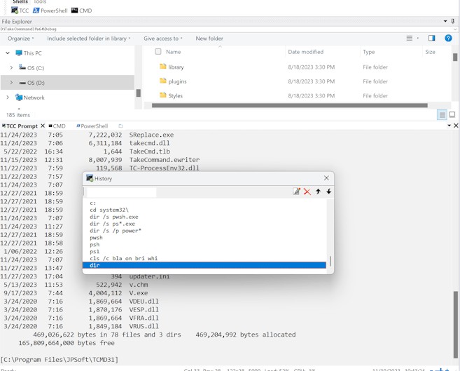 JP Software CMDebug 33.00.20 Screenshot