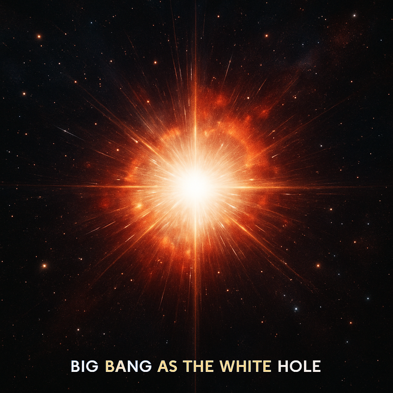 Conceptual image of the Big Bang as a white hole.