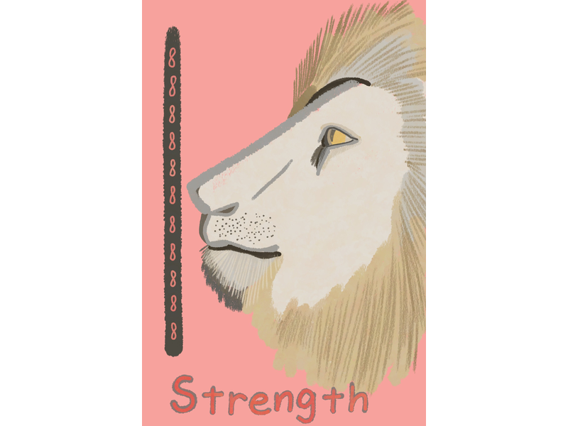 Strength 타로카드 손그림 썸네일
