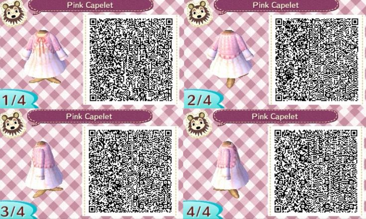 ACNL Pink dress QR code