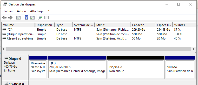 Capture d écran Réduction par gestion disques 2025 11 10 153312