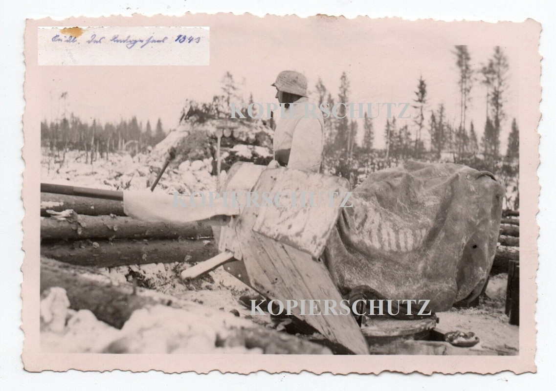 Russland Ladoga Front  Winter Tarn Camo Geschütz Kanone Pak
