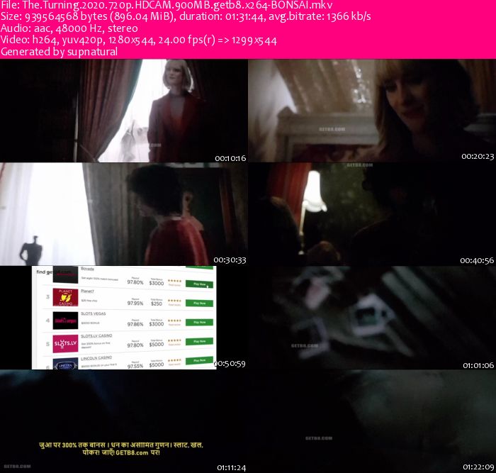 The Turning (2020) 720p HDCAM 900MB getb8 x264-BONSAI