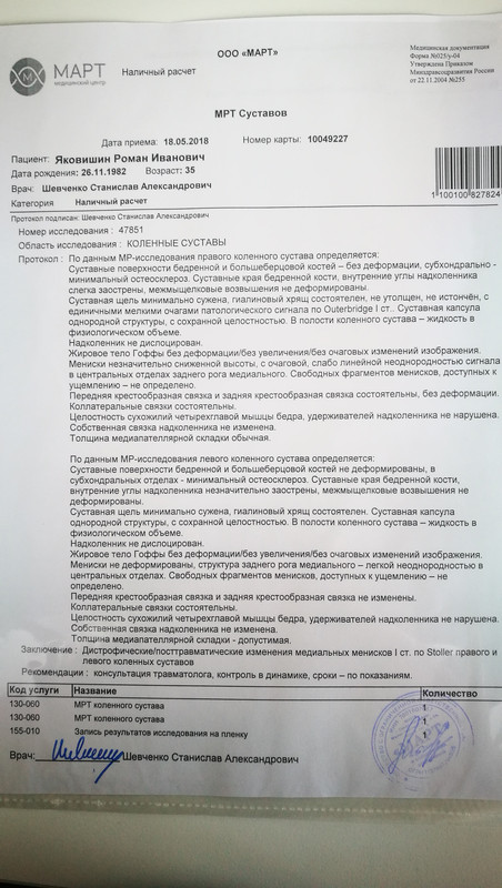 коленный сустав