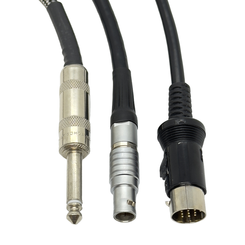 Size Comparison 16-pin, 13-pin, 1:4" male connectors 1