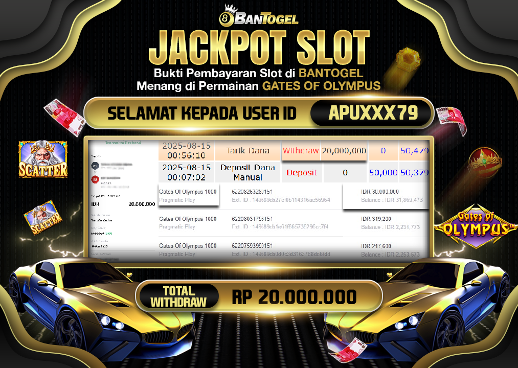 BUKTI JACKPOT LUNAS BANTOGEL
