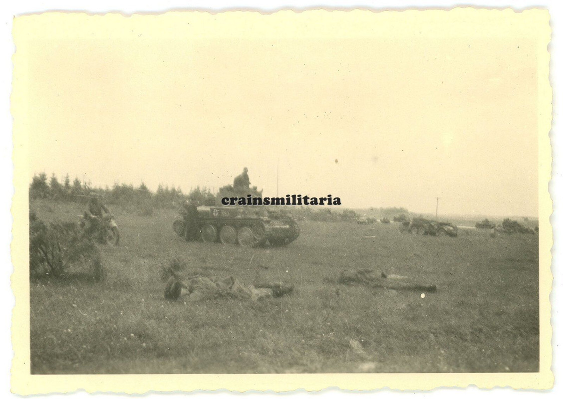 Orig. Foto Panzer 38 (t) Tank Pz.Rgt.29 Angriff Zaslav MINSK Weissrussland 1941
