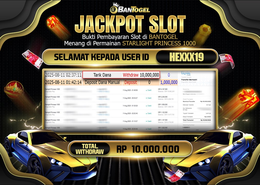 BUKTI JACKPOT LUNAS BANTOGEL