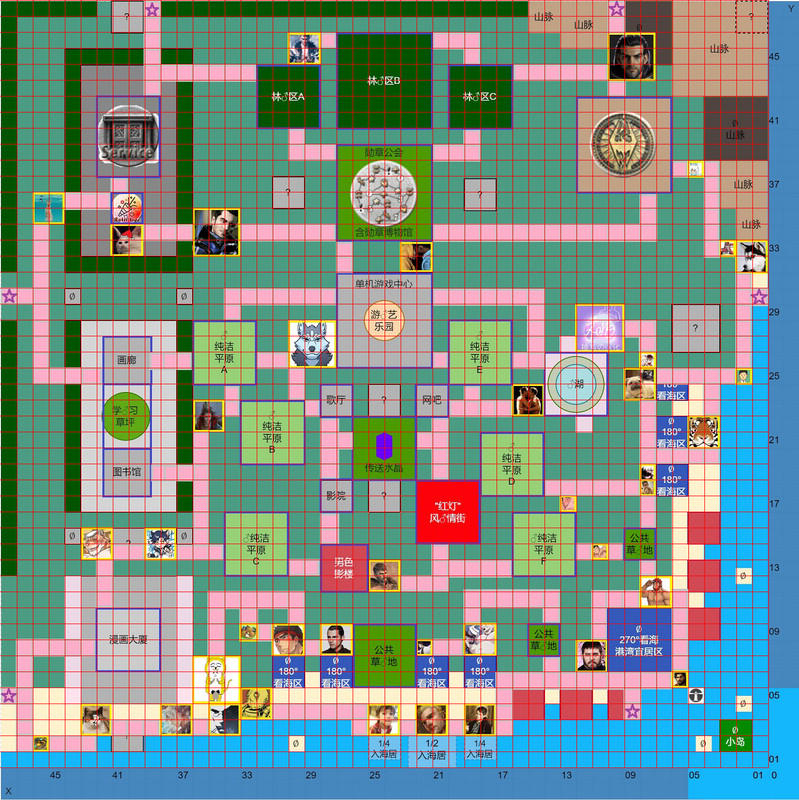 地图_细格子_红