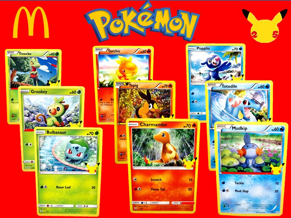 Pokemon Card Holo 25TH Anniversary McDonalds 2021Variety to choose