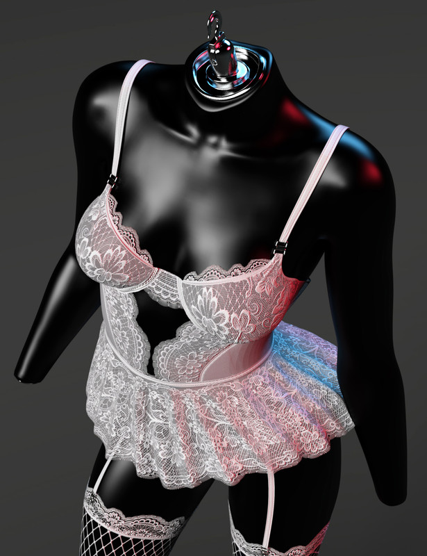 X-Fashion Cutie Lace Lingerie for Genesis 9