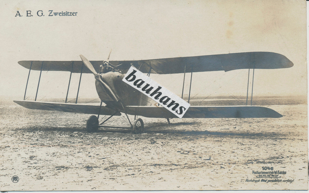 AK deutsches Flugzeug A.E.G. (Zweisitzer) -Sanke 1046 (1865)