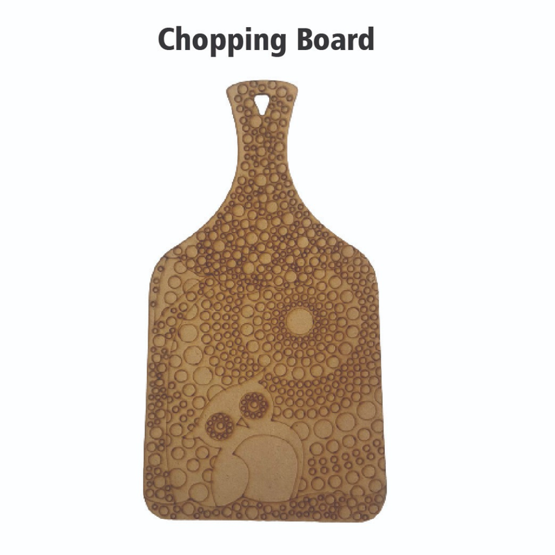 Penkraft Dot Mandala on Engraved MDF Chopping Board Hobbyist Level DIY Kit 