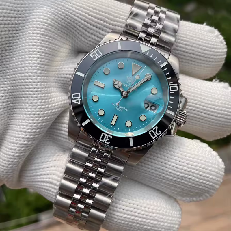 Steeldive SD1953 Tiffany Blue Sub 300M Automatic Diver Watch photo 3