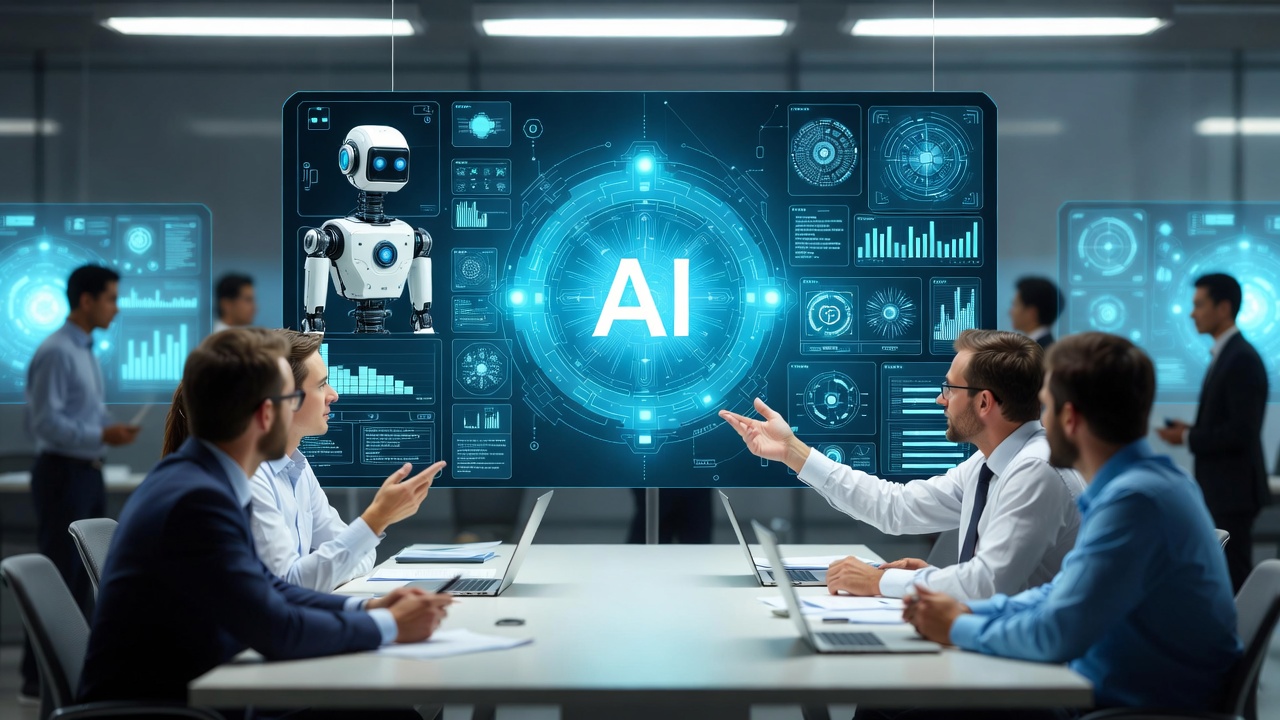 AI trends shaping the tech industry with futuristic technology