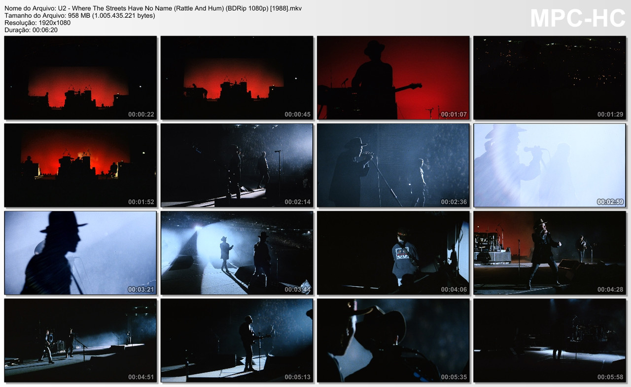 U2 - Where The Streets Have No Name (Rattle And Hum) (BDRip 1080p) [1988]