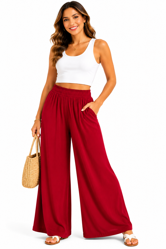 Red Palazzo Pants