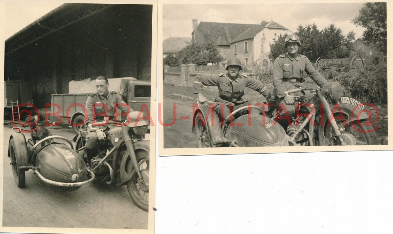 Fotos Wehrmacht Kradschützen BMW Motorrad Gespann Steib Beiwagen KRAD